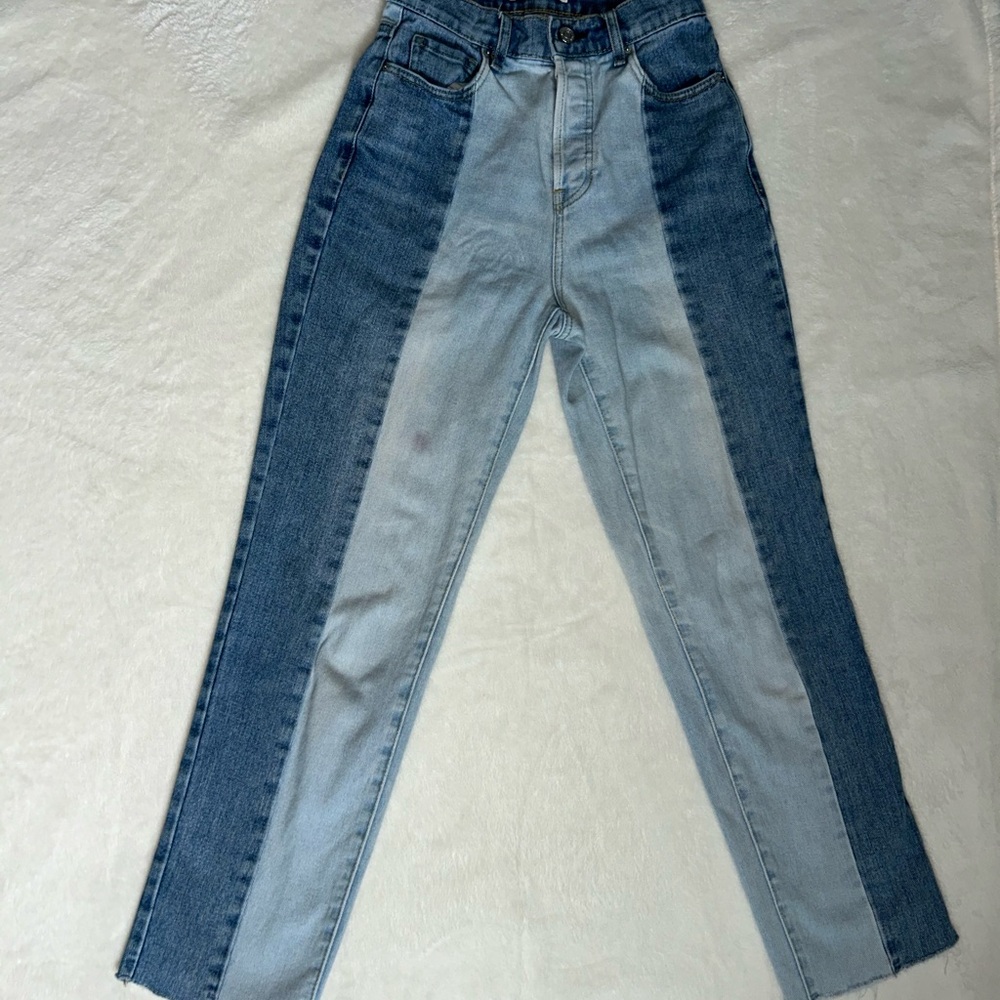 Two-Tone PacSun Women's Straight Leg Jeans